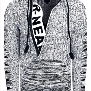 1003. Herrtröja långärm ståkrage vit