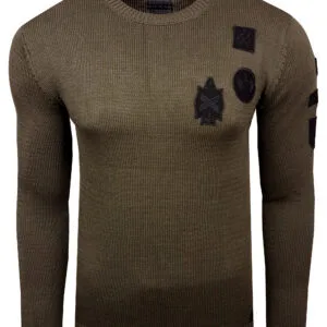 1010. Herr pullover emblem khaki