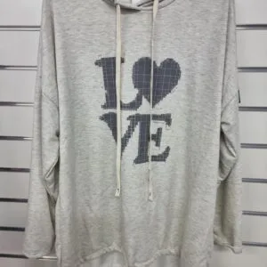 1024. DAM HOODIE LOVE ONESIZE
